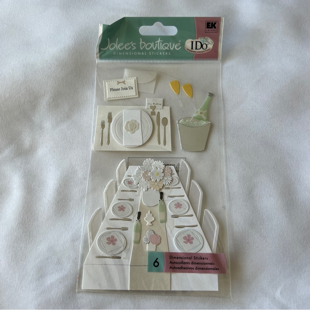 NWT Jolee's Boutique The Reception Wedding Dimensional Sticker Set